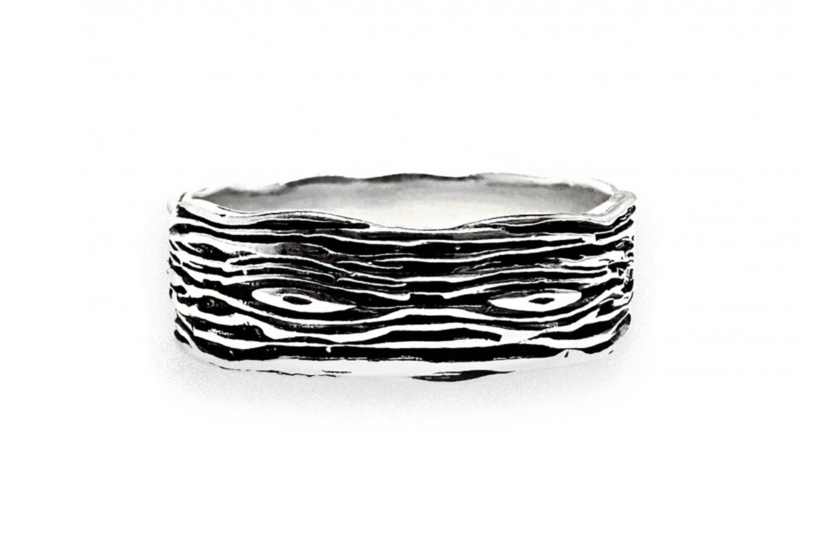 Silver ring - Tree bark Ž0000350530 1 Silver ring - Tree bark Ž0000350530 1