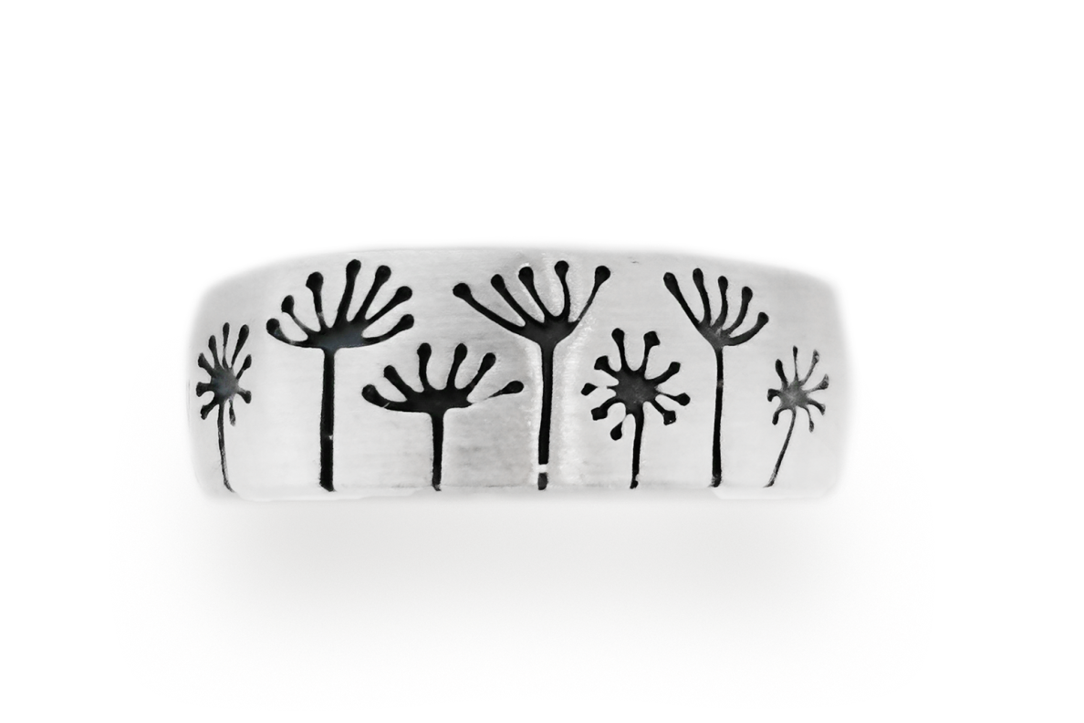Matte silver ring - Dandelion 1 Matte silver ring - Dandelion 1