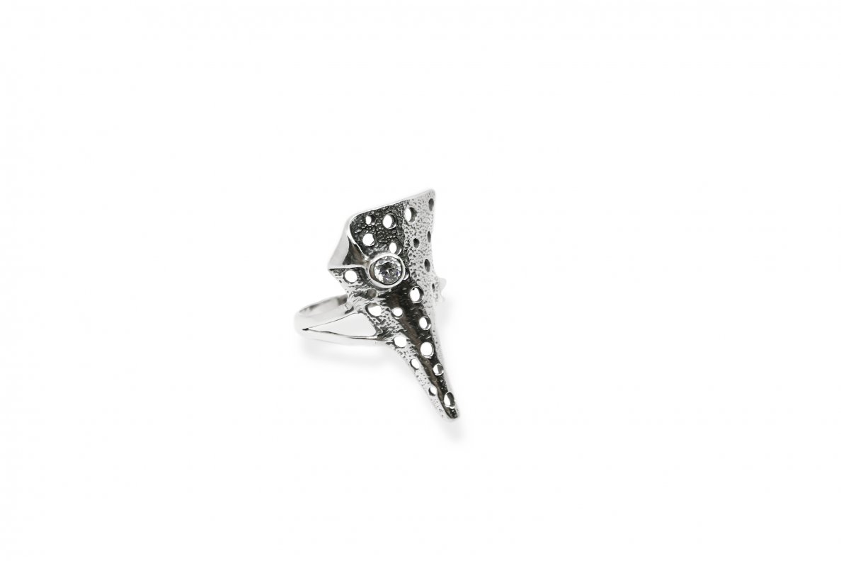 Silver ring with Zircon