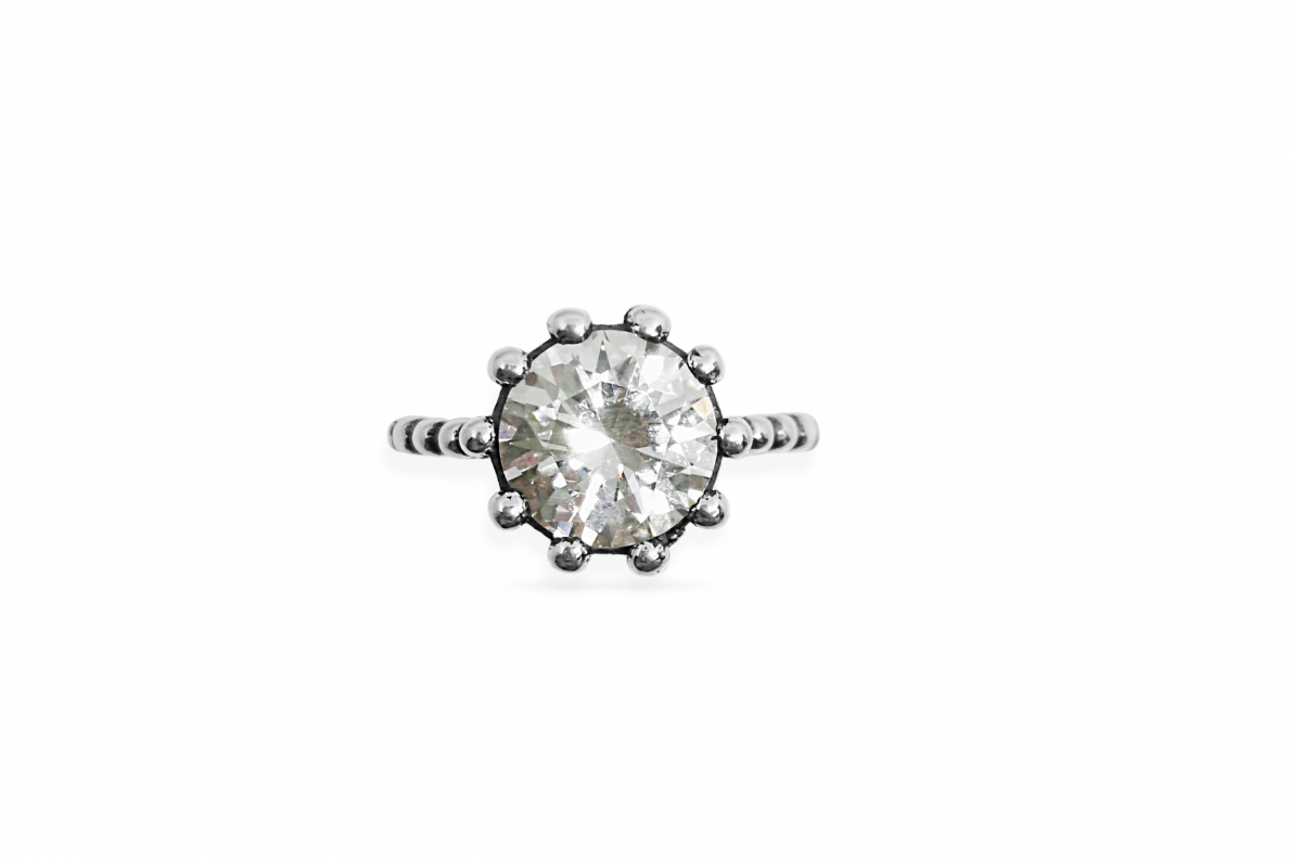 Silver ring with Zircon 3 Silver ring with Zircon 3