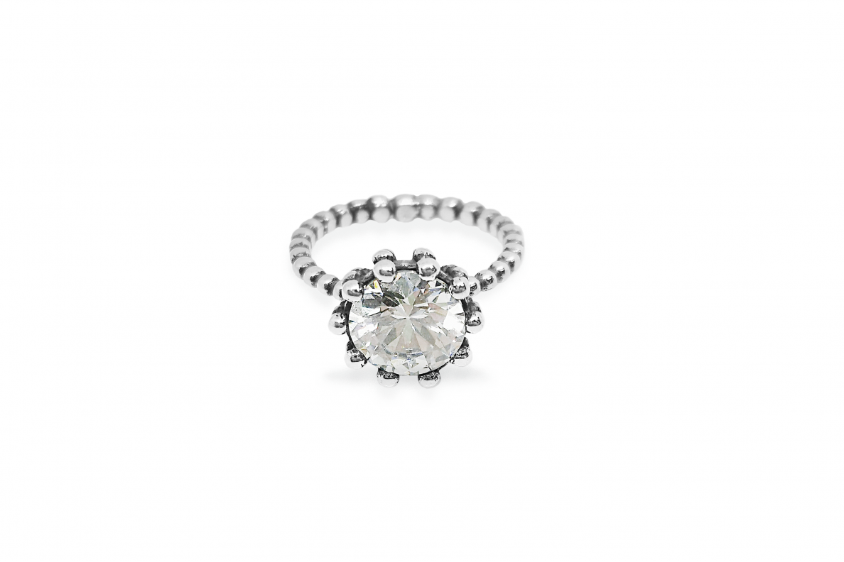 Silver ring with Zircon 4 Silver ring with Zircon 4