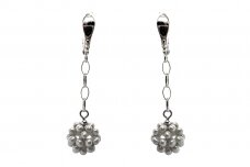 Silver earrings - Pearl ball AU0000350550