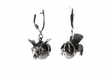 Silver earrings - Hornet AU000352040