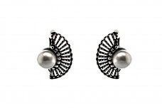 Silver earrings with pearls AU0000400490