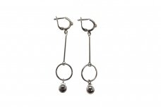 Silver dangling earrings AU0000400600