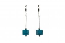 Silver dangling earrings with turquoise AU0000400460