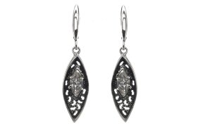 Silver dangling earrings AU0000400560