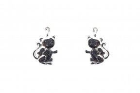 Silver children's earrings - Cats AU00006000180