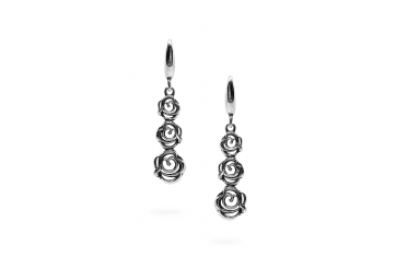 Silver earrings - Roses Silver earrings - Roses