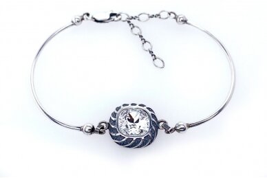 Sidabrinė apyrankė su Swarovski krištolu AP349400760 Sidabrinė apyrankė su Swarovski krištolu AP349400760