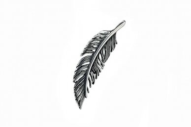 Silver Feather Brooch SA395400410