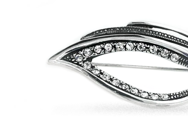 Sidabrinė segė su Swarovski kristalais SA327500540 1