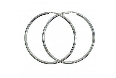 43mm Sterling Silver Hoop Earrings 1