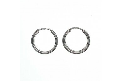 16mm Sterling Silver Hoop Earrings 1