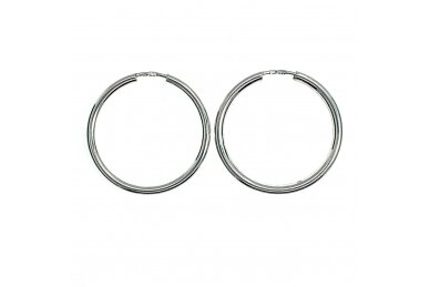 25mm Sterling Silver Hoop Earrings
