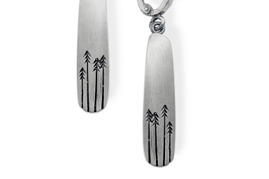 Silver earrings - Fir trees 2 Silver earrings - Fir trees 2