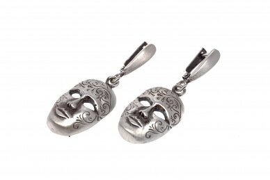 Silver earrings -  Masks AU1859400660 1