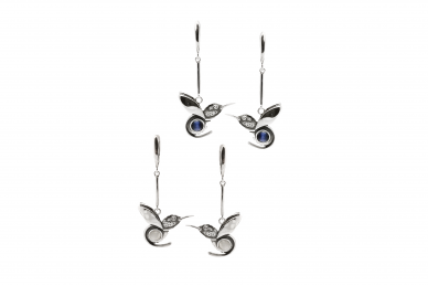 Silver earrings - hummingbird Silver earrings - hummingbird