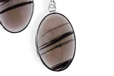 Sidabriniai auskarai su Obsidianu A0000301590 2