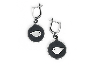 Silver Bird Earrings 1