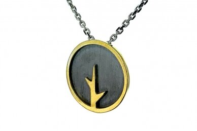 Rhodium & Gold plated Pendant P2243800260 Rhodium & Gold plated Pendant P2243800260