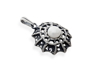 Silver pendant - Spider Web 1