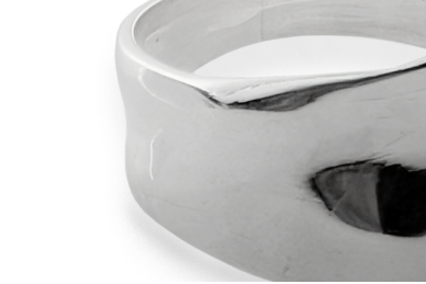 Silver wide ring 7