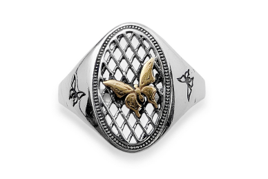Silver ring - Butterflies 1