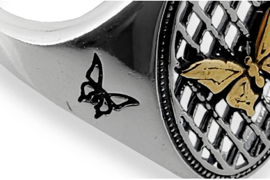 Silver ring - Butterflies 3