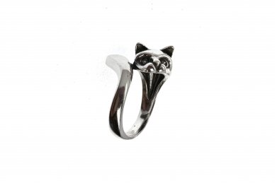 Silver ring - 3D Cat Ž2166350700 1