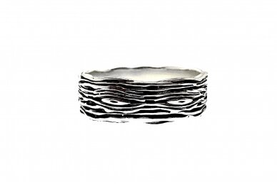 Silver ring - Tree bark Ž0000350530