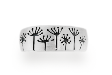 Matte silver ring - Dandelion 1