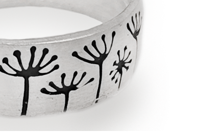 Matte silver ring - Dandelion 2 Matte silver ring - Dandelion 2