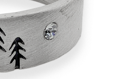 Silver ring - Full Moon 4