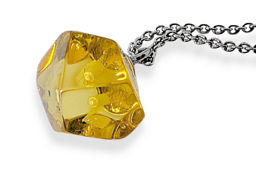 Silver chain with Amber 4 Silver chain with Amber 4