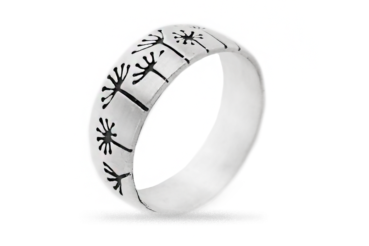 Matte silver ring - Dandelion