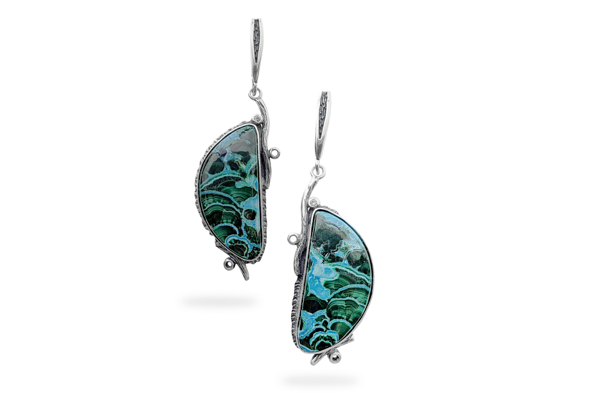 Exclusive earrings with Azurite Exclusive earrings with Azurite