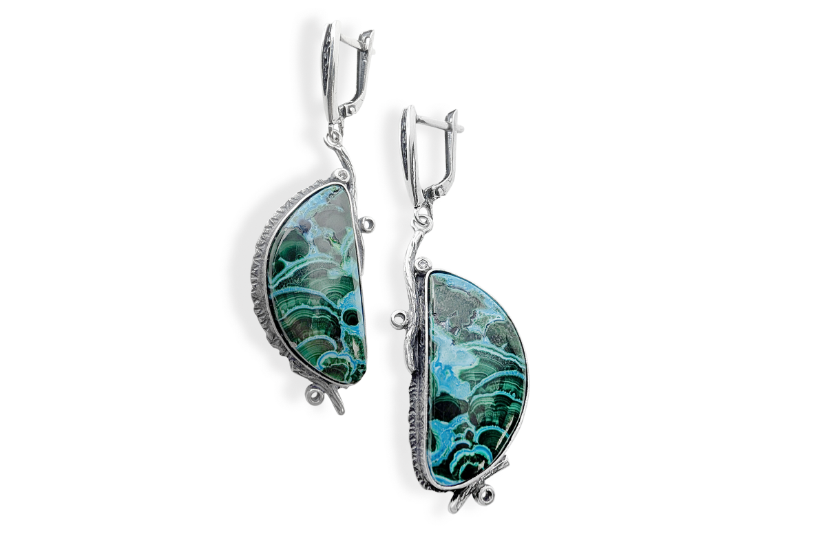 Exclusive earrings with Azurite 1 Exclusive earrings with Azurite 1