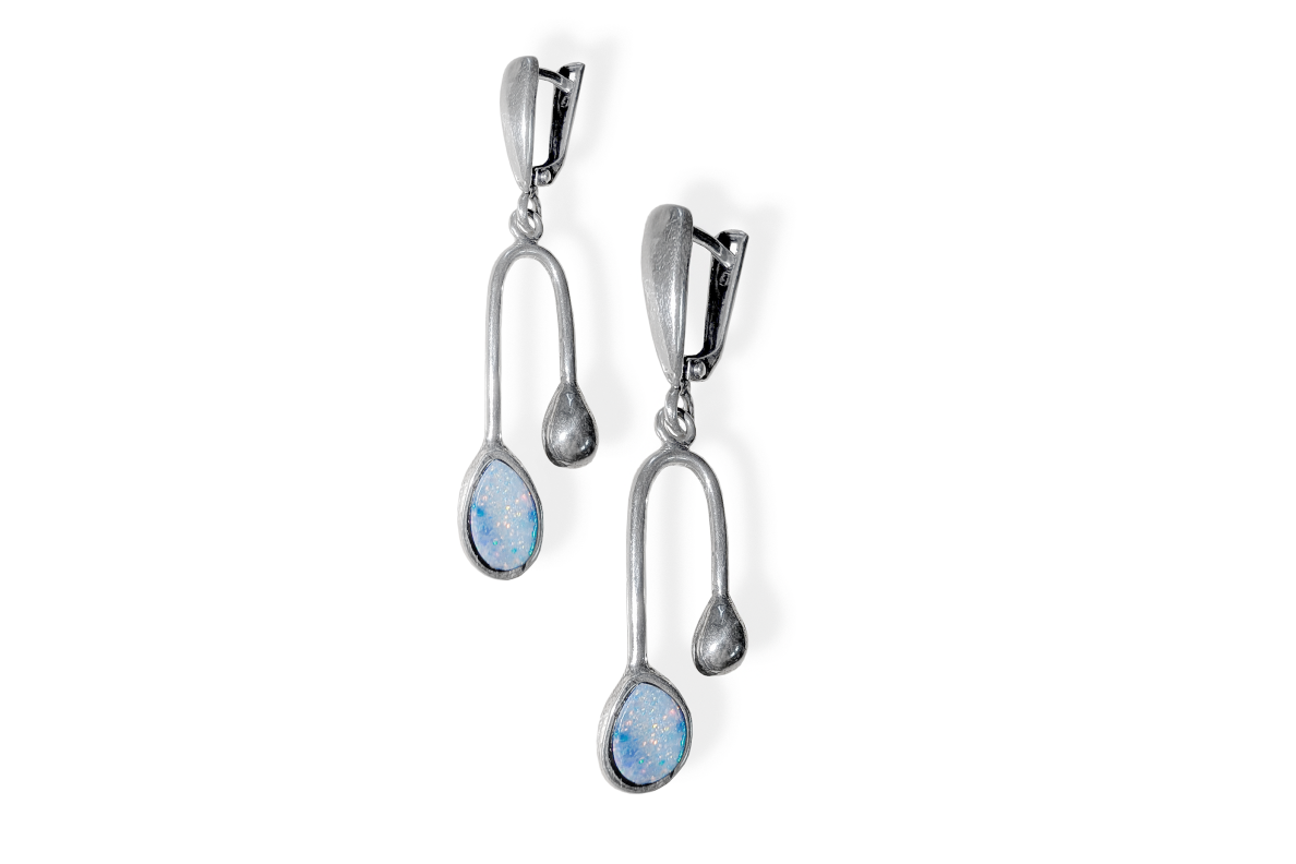 Exclusive earrings with Opal 1 Exclusive earrings with Opal 1