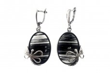 Exclusive earrings - Obsidian dragonflies