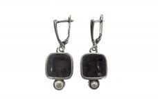 Exclusive earrings with Obsidian
