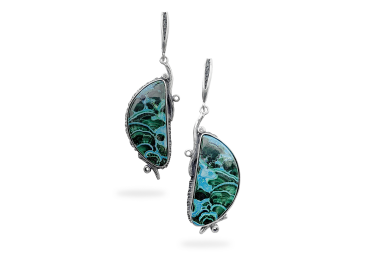 Exclusive earrings with Azurite Exclusive earrings with Azurite