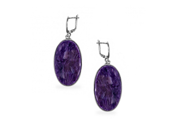 Exclusive earrings with Charoit