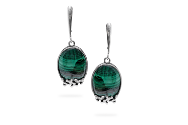 Exclusive earrings with Malachite Exclusive earrings with Malachite