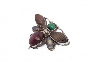 Exclusive brooch - pendant-  Agate dragonfly 1