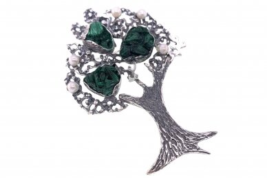 Brooch - Pendant "Green tree"