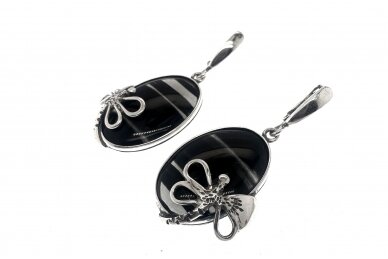 Exclusive earrings - Obsidian dragonflies 1