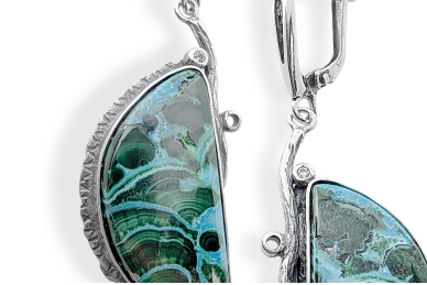 Exclusive earrings with Azurite 3 Exclusive earrings with Azurite 3