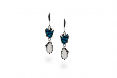 Exclusive earrings with Mother of Pearl and Quartz