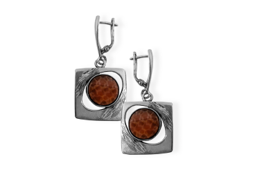 Exclusive earrings with Fire Agate 1 Exclusive earrings with Fire Agate 1